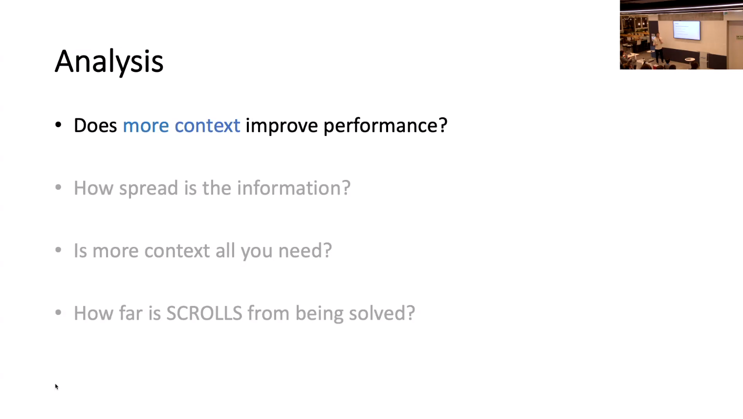 Does More context improve performance
